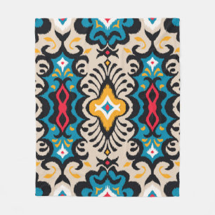 Bandanna Print. seamless pattern with paisley orna Fleece Blanket