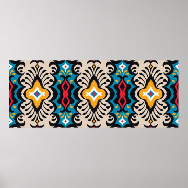 Bandanna Print. seamless pattern with paisley orna Poster (Front)