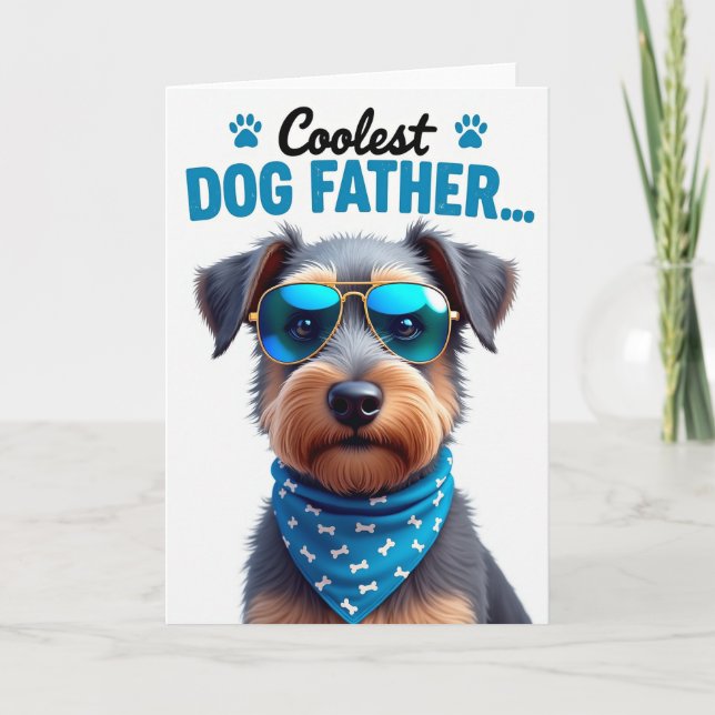 Bandanna Pup Fathers Day Card (Front)