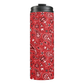 Bandanna Red Paisley  Thermal Tumbler