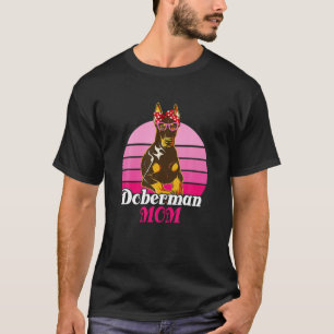 Bandanna Sunglasses Doberman Mum Funny Dog Lover T-Shirt