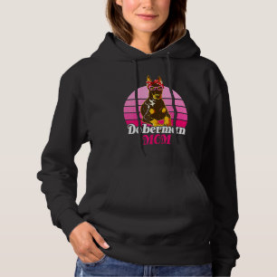 Bandanna Sunglasses Doberman Mum Mother's Day Dog Hoodie