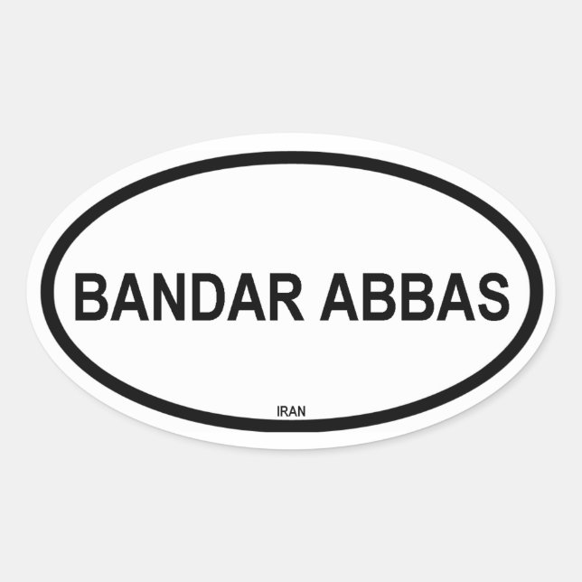BANDAR ABBAS OVAL STICKER (Front)
