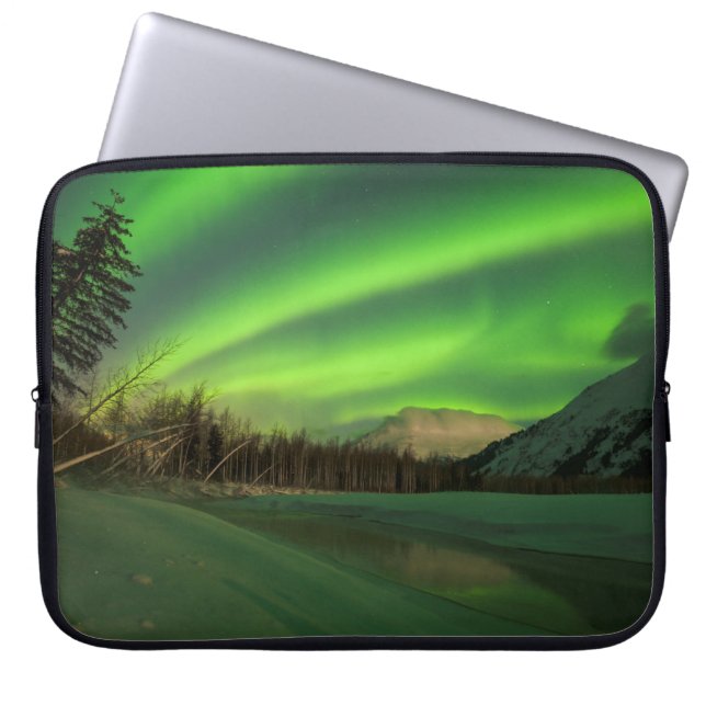 Banded Aurora Laptop Sleeve (Front)