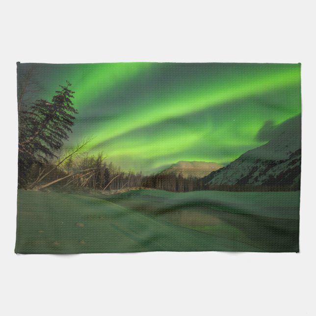 Banded Aurora Tea Towel (Horizontal)