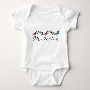 "Banded Butterflies" Baby Bodysuit