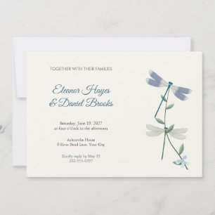 Banded Demoiselle Wedding Invitation