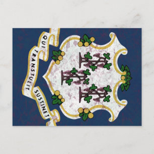 Bandeira de Connecticut Postcard