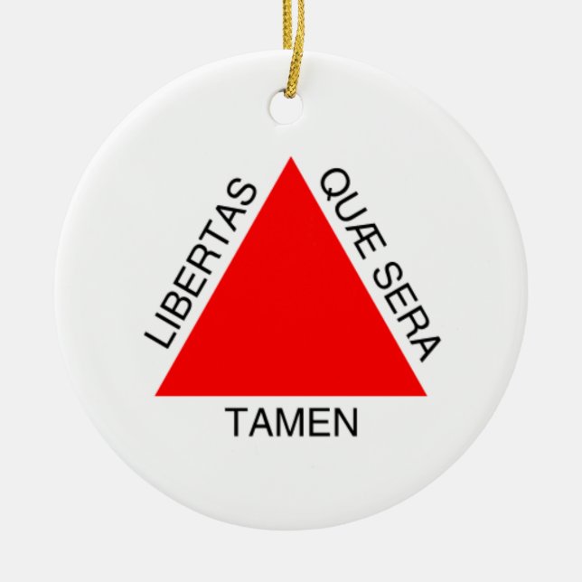 Bandeira de Minas Gerais, Brasil Ceramic Tree Decoration (Front)