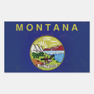 Bandeira de Montana Rectangular Sticker