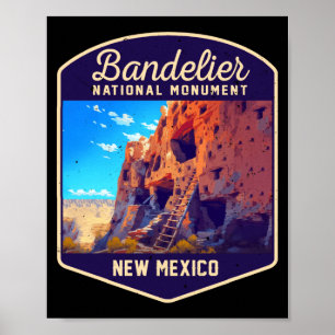 Bandelier national monument new mexico hiking poster