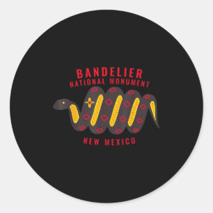 Bandelier National Monument New Mexico Nm Snake Classic Round Sticker