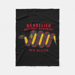 Bandelier National Monument New Mexico Nm Snake  Fleece Blanket