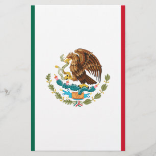 Bandera de México - Flag of Mexico - Mexican Flag Stationery