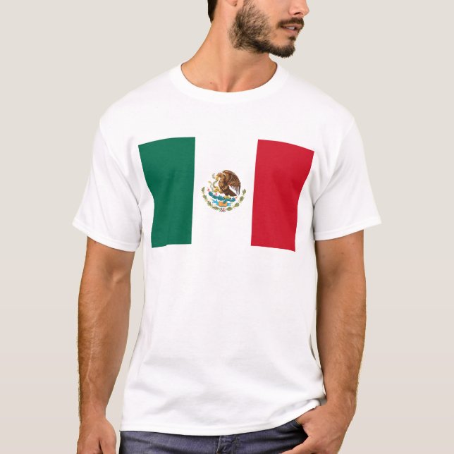 Bandera de México - Flag of Mexico - Mexican Flag T-Shirt (Front)