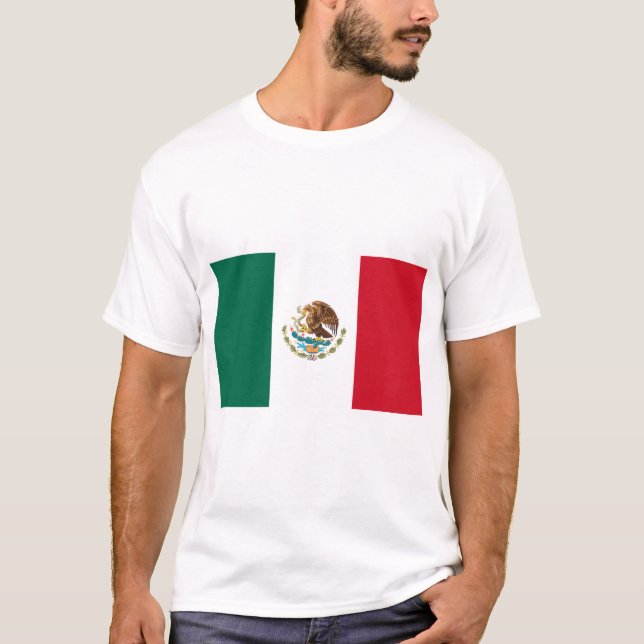 Bandera de México - Flag of Mexico - Mexican Flag T-Shirt (Front)