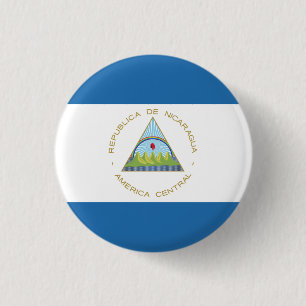 Bandera de Nicaragua 3 Cm Round Badge
