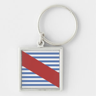 Bandera del Departamento de Canelones - Uruguay Key Ring