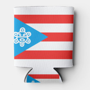 Bandera PR Sol Taino Can Cooler