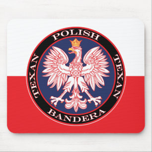 Bandera Round Polish Texan Mouse Pad