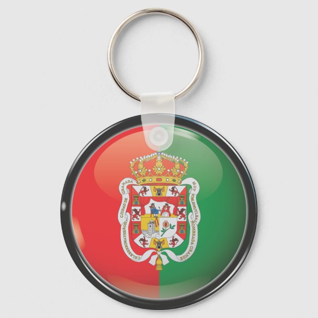 Bandera y escudo de Granada Key Ring (Front)