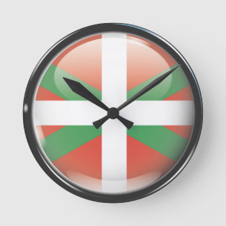 Bandera y escudo of Euskadi Round Clock