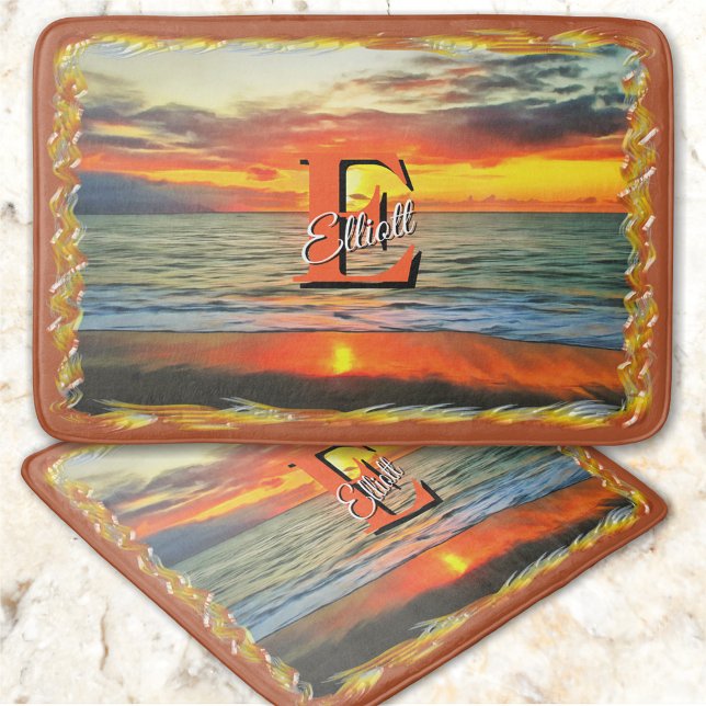 Banderas Bay Sunset 1738 Bath Mat (Creator Uploaded)