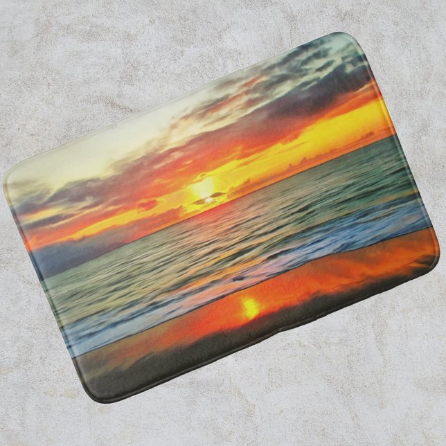 Banderas Bay Sunset 1738 Bath Mat (Creator Uploaded)