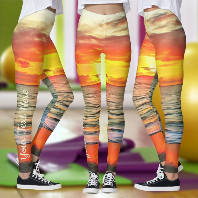 Banderas Bay Sunset 1738 Leggings (Creator Uploaded)