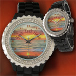 Banderas Bay Sunset 1738 Watch<br><div class="desc">Painting "Banderas Bay Sunset 1738" Collection This Women's Rhinestone Watch shines bright. With an enamel alloy bracelet in either black or white, as well as a customisable face, you’ll love glancing at your watch for the time. Personalise on the product page or click the "Customise" button for more design options....</div>