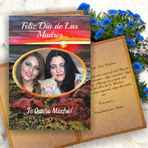 Banderas Feliz Día de la Madres Atardecer 914 Card