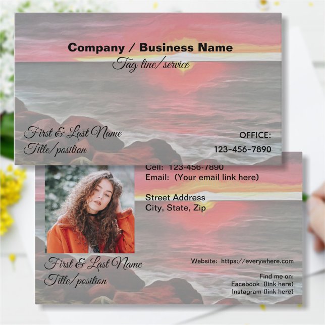 Banderas Rocky Sunset 914 Business Card (Creator Uploaded)