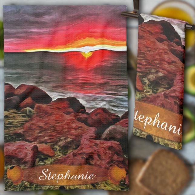 Banderas Rocky Sunset 914 Tea Towel (Creator Uploaded)