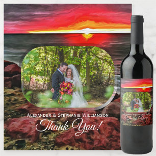 Banderas Rocky Sunset Thank You 914 Wine Label