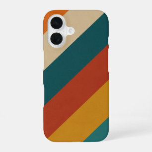 Bandes Rétro Diagonales iPhone 16 Case