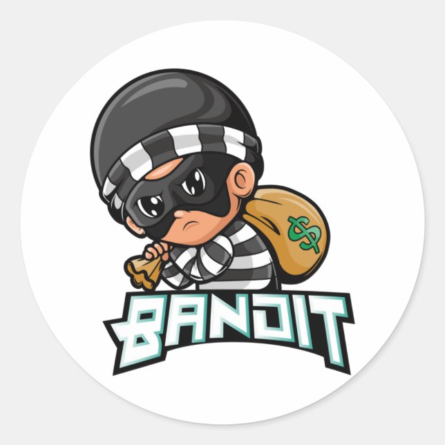 Bandit Classic Round Sticker (Front)