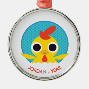 Bandit the Chick Metal Tree Decoration