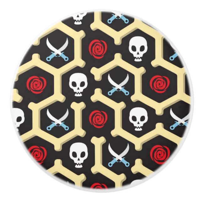 Bandit Theme Pattern Ceramic Knob (Front)