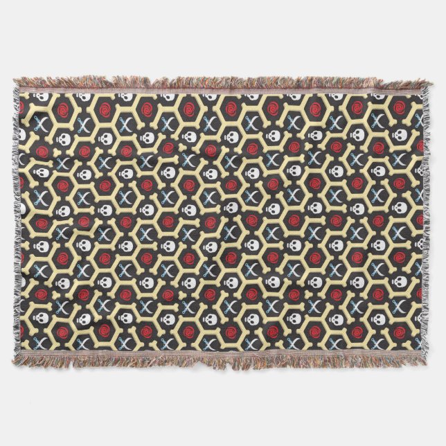 Bandit Theme Pattern Throw Blanket (Front)