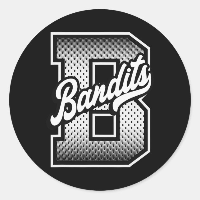 Bandits  classic round sticker (Front)