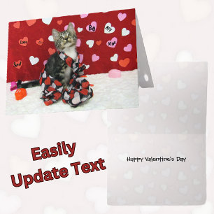 Bandit's Valentine's Card - Cat / Kitten