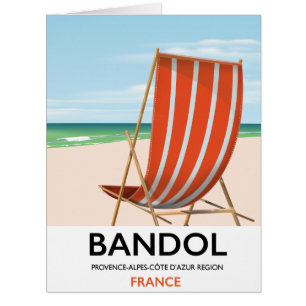 Bandol southeastern France seaside poster.