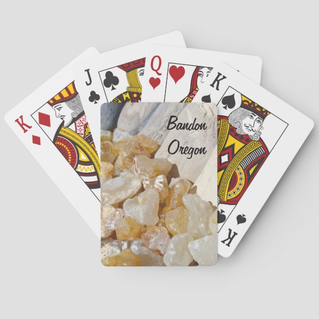 Bandon Oregon Beach Agates Playing Cards custom (Back)
