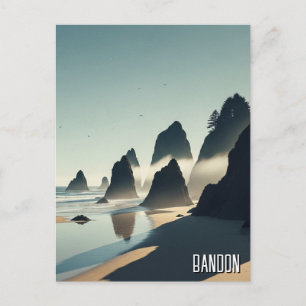 Bandon Oregon coast Travel Postcard
