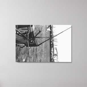 Bandon, Oregon Harbour View and Ships Photograph Canvas Print