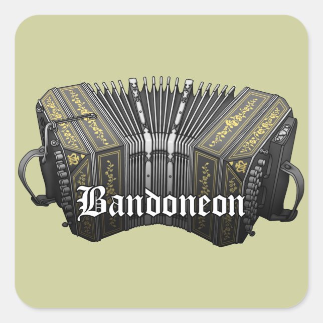 Bandoneon Square Sticker (Front)