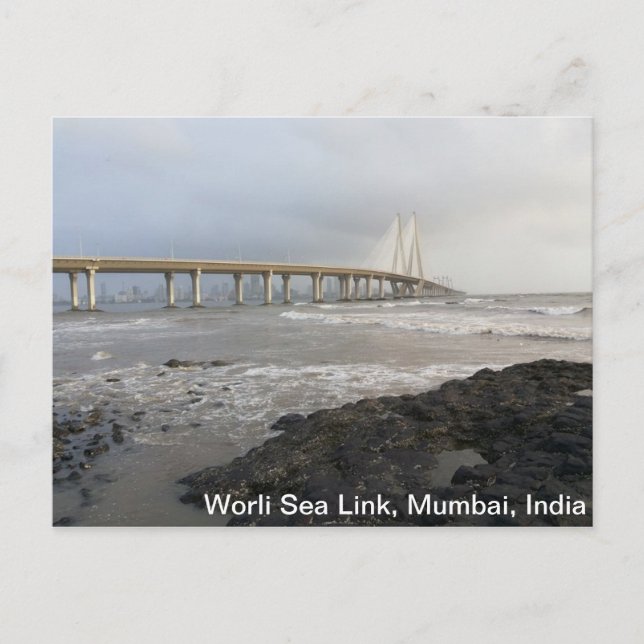Bandra-Worli Sea Link, Mumbai , India Postcard (Front)