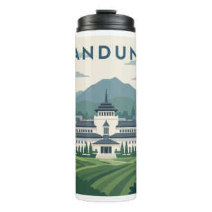 Bandung Indonesia Travel Poster Thermal Tumbler