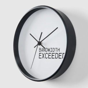 Bandwidth Exceeded   Minimalist Industrial Wall  Clock