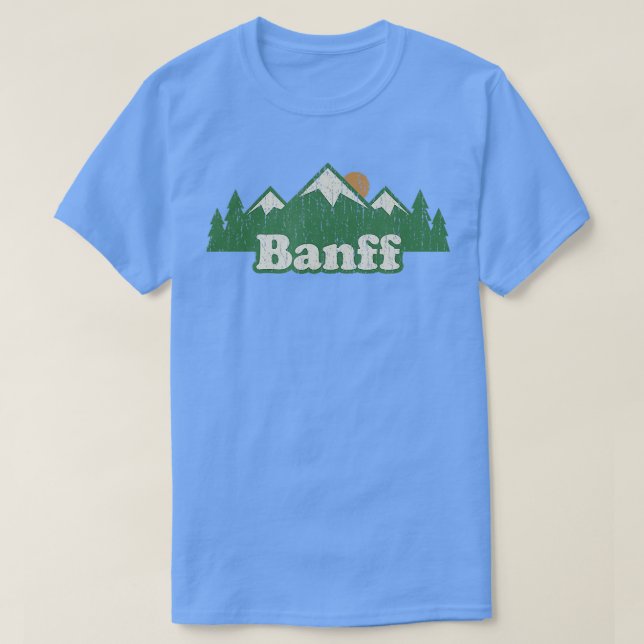 Banff Alberta Canada  Vintage Hiking Mountains  T-Shirt (Design Front)